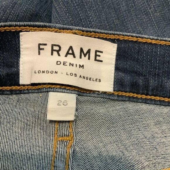 Frame Denim Le High stepped-hem skinny jeans Sz 26 - Picture 8 of 13